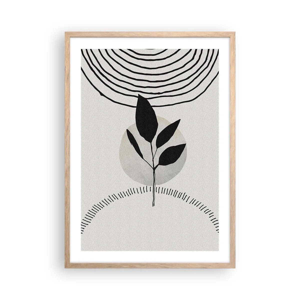 Poster in einem Rahmen aus heller Eiche - Komposition: Naturrituale - 50x70 cm