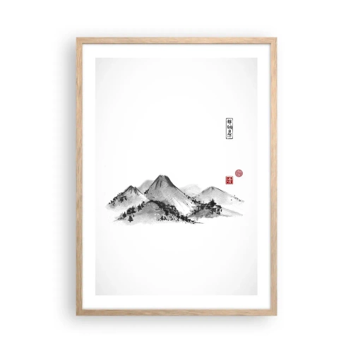 Poster in einem Rahmen aus heller Eiche - Unendliche Fernen - 50x70 cm