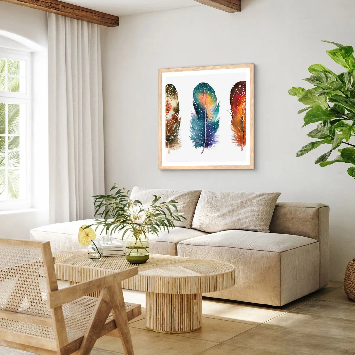 Poster in einem Rahmen aus heller Eiche - Rituale, Zeremonien, Geheimnisse - 40x40 cm