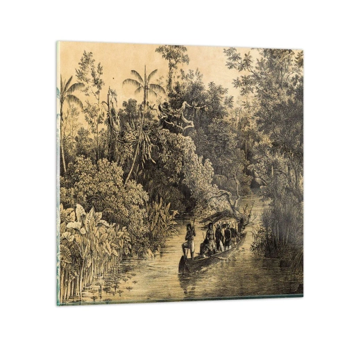 Glasbild - Bild auf glas - Expedition zur Quelle - 40x40 cm