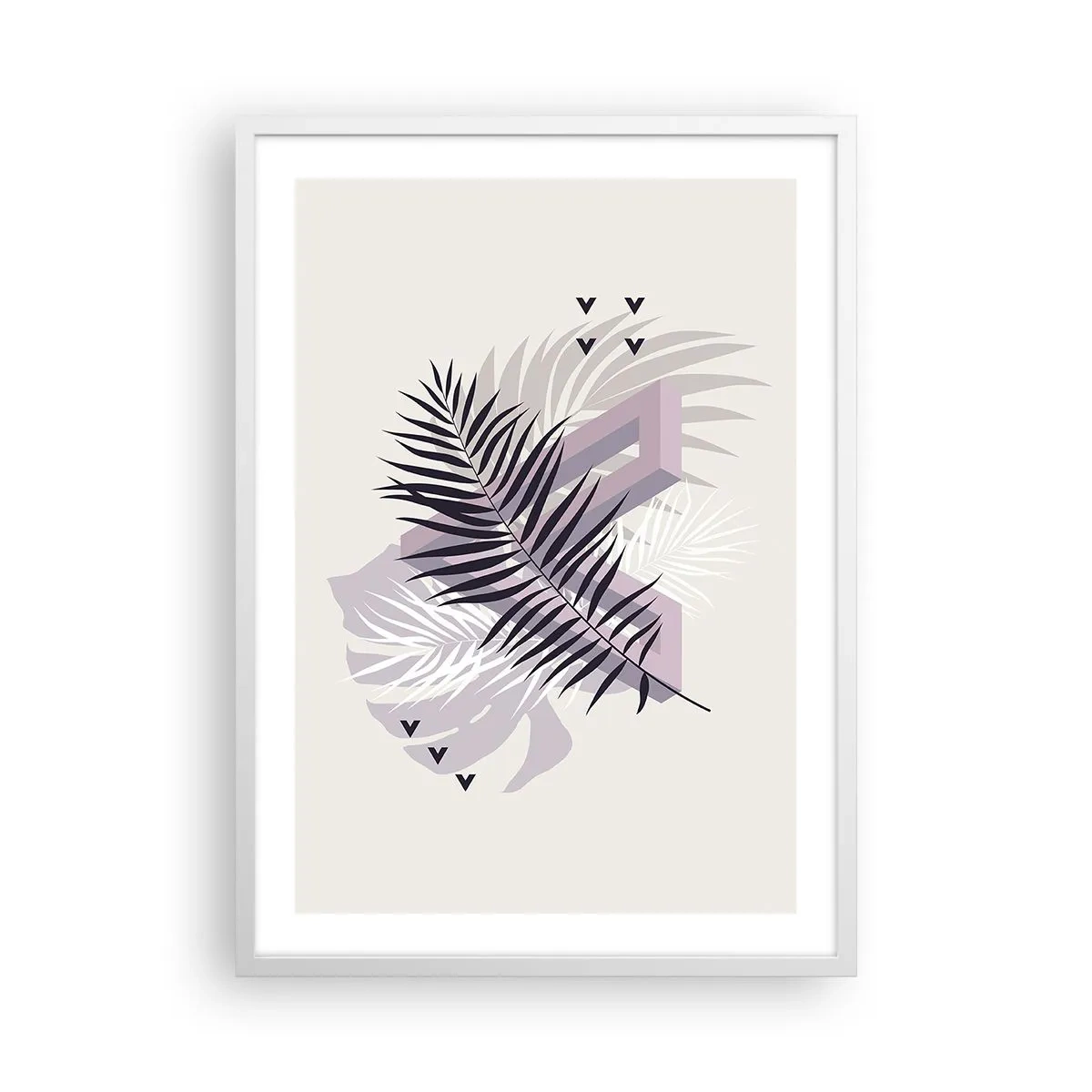 Poster in einem weißen Rahmen - Der Schatten des Schattens - 50x70 cm