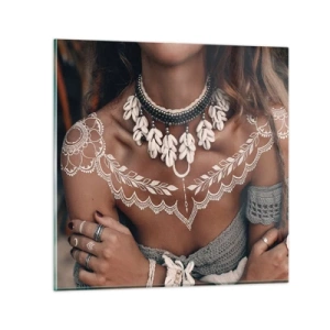 Glasbild - Bild auf glas - Talismane, Rituale der Weiblichkeit - 50x50 cm