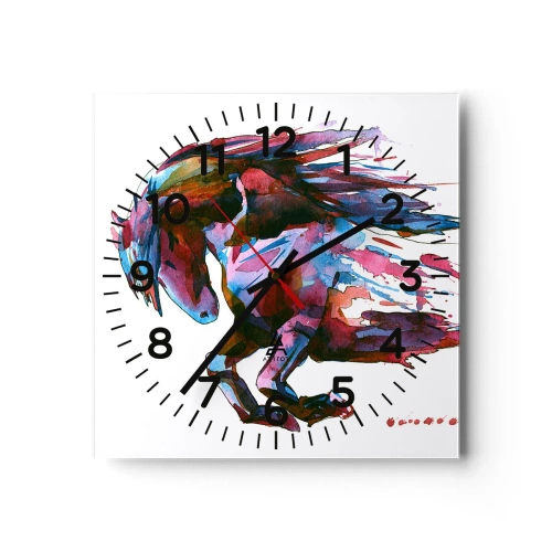 Wanduhr - Glasuhr - In Verzückung - 40x40 cm