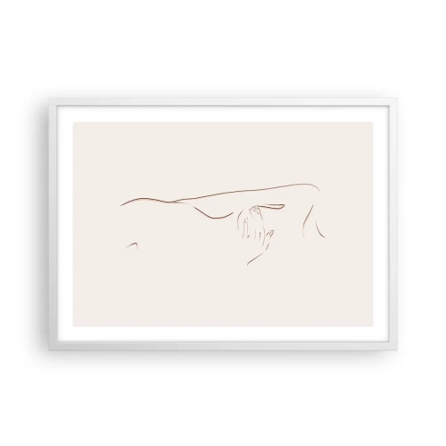 Poster in einem weißen Rahmen - Die Form des Verlangens - 70x50 cm