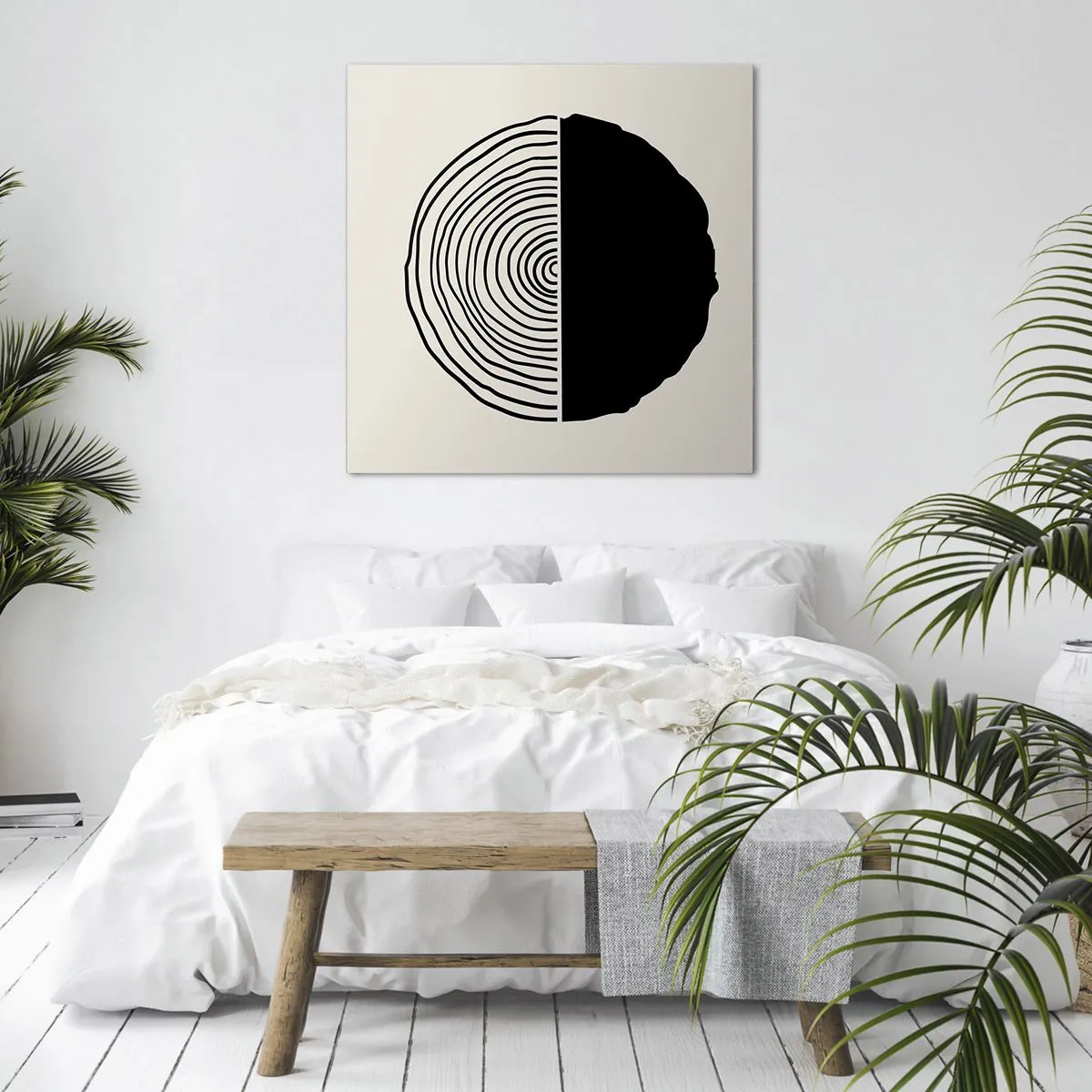 Bild auf Leinwand - Leinwandbild - Halb und halb - 70x70 cm