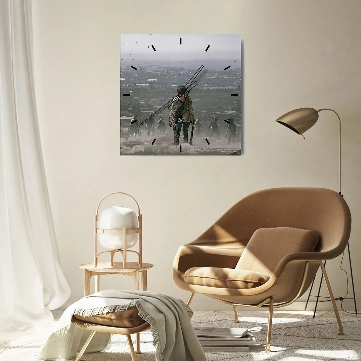 Wanduhr - Glasuhr - Letzter Gerechter? - 30x30 cm