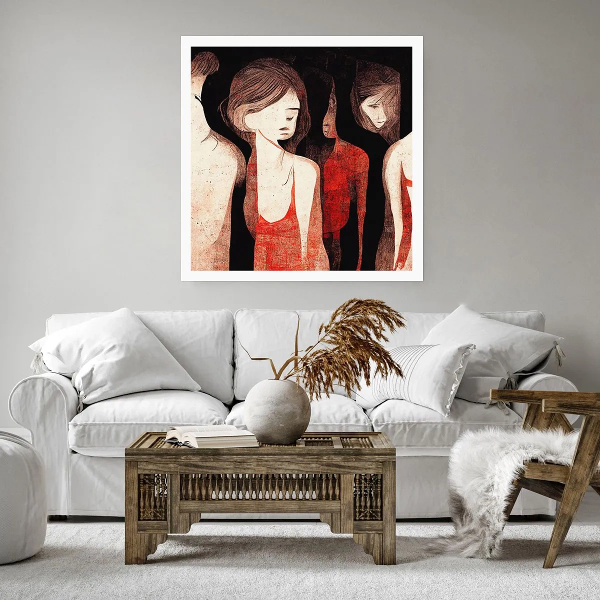Poster - Madonnen der Dunkelheit - 60x60 cm