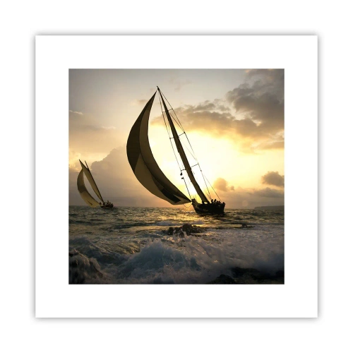 Poster - Mit dem Wind und gegen den Wind - 30x30 cm