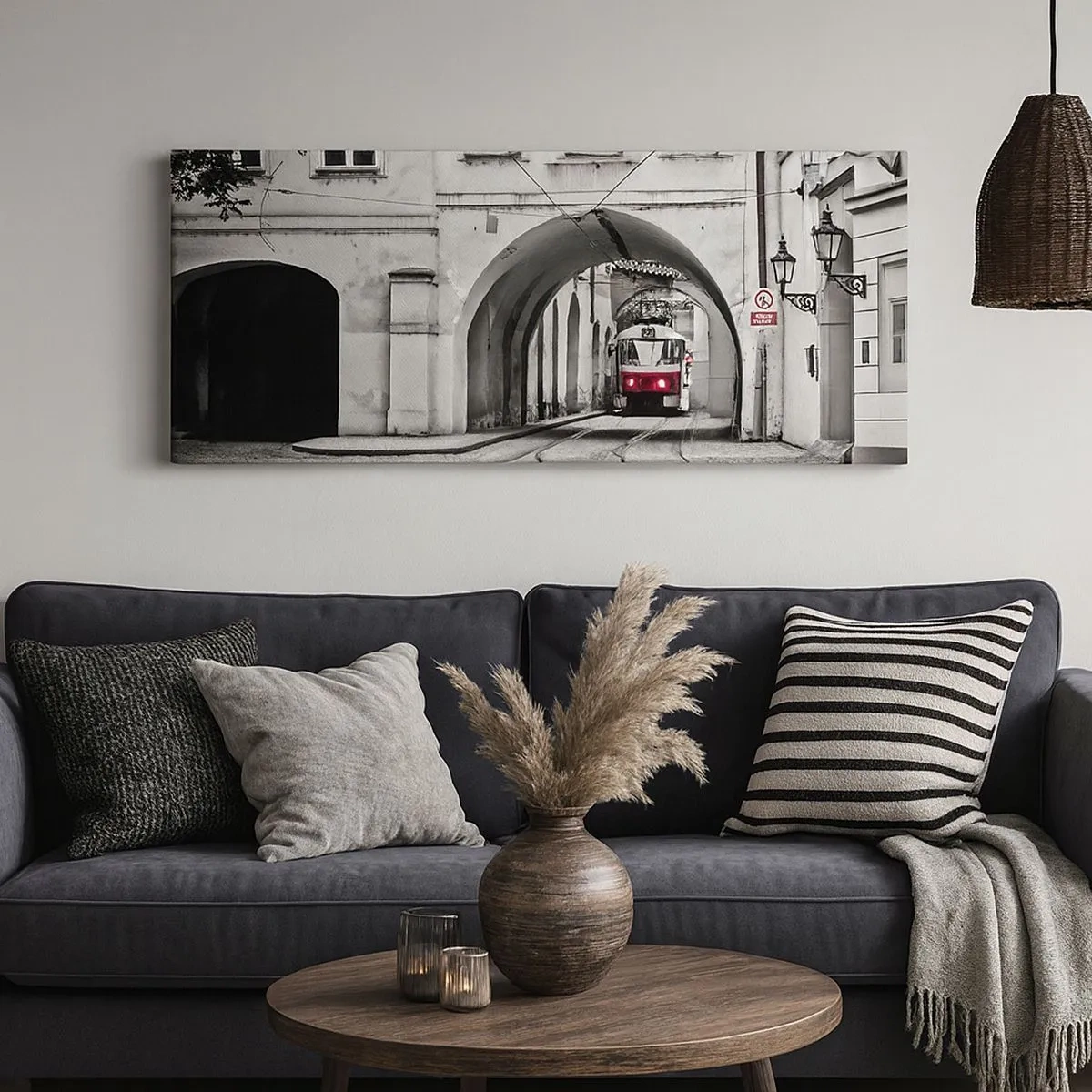 Bild auf Leinwand - Leinwandbild - Durch das Stadtlabyrinth - 100x40 cm