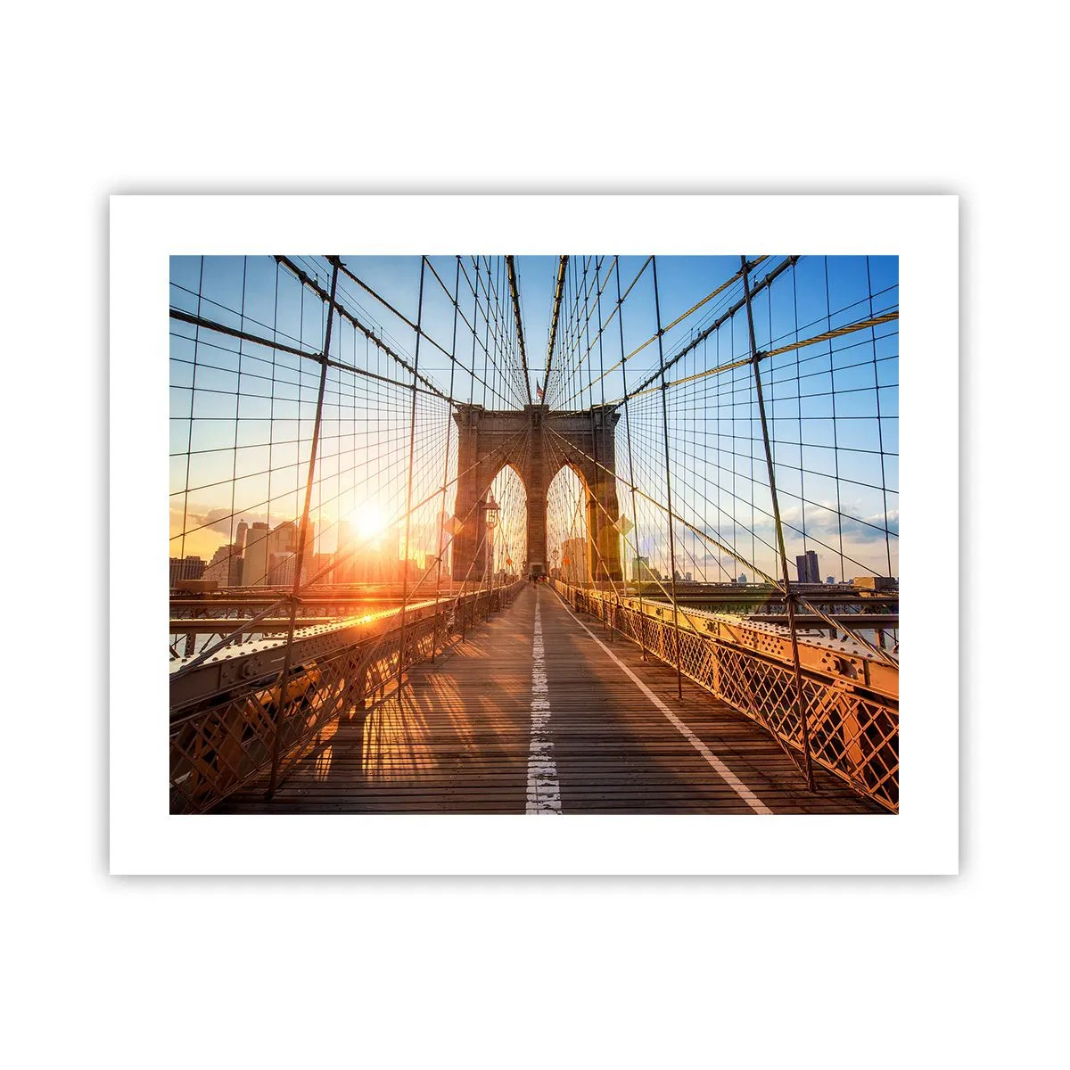 Poster - Auf der goldenen Brücke - 50x40 cm