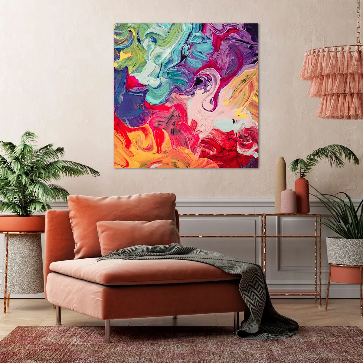 Bild auf Leinwand - Leinwandbild - Die Geburt der Farben - 50x50 cm