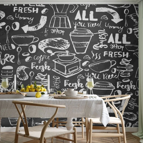 Fototapete Standard Eco - Alles was Sie brauchen ist… - Gastronomie, Wandgemälde, Graffiti - 300x210 cm