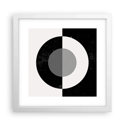 Poster in einem weißen Rahmen - Harmonie in Schwarz und Weiß - 30x30 cm