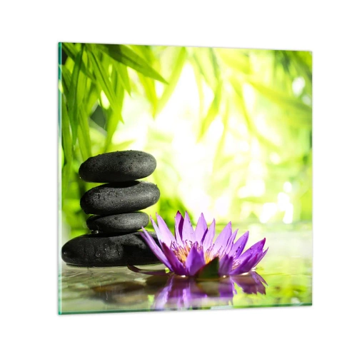 Glasbild - Bild auf glas - In einem Bambusbusch - 30x30 cm