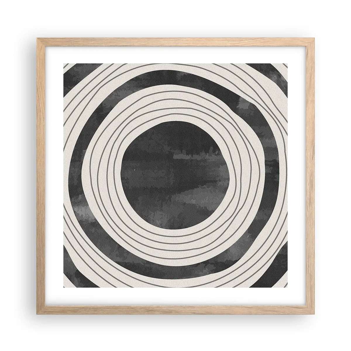 Poster in einem Rahmen aus heller Eiche - Auf den Punkt gebracht - 50x50 cm