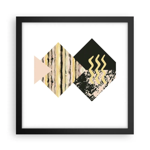 Poster in einem schwarzem Rahmen - Es ist nicht so einfach - 30x30 cm