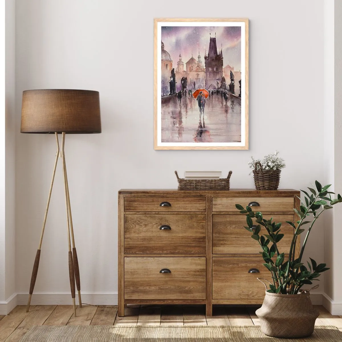 Poster in einem Rahmen aus heller Eiche - Leute verändern sich nicht - 30x40 cm