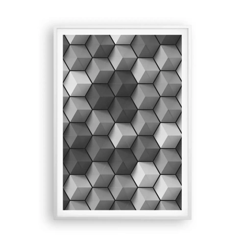 Poster in einem weißen Rahmen - Kubistisches Puzzle - 70x100 cm