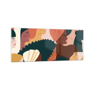 Glasbild - Bild auf glas - Nur Weiblichkeit - 100x40 cm