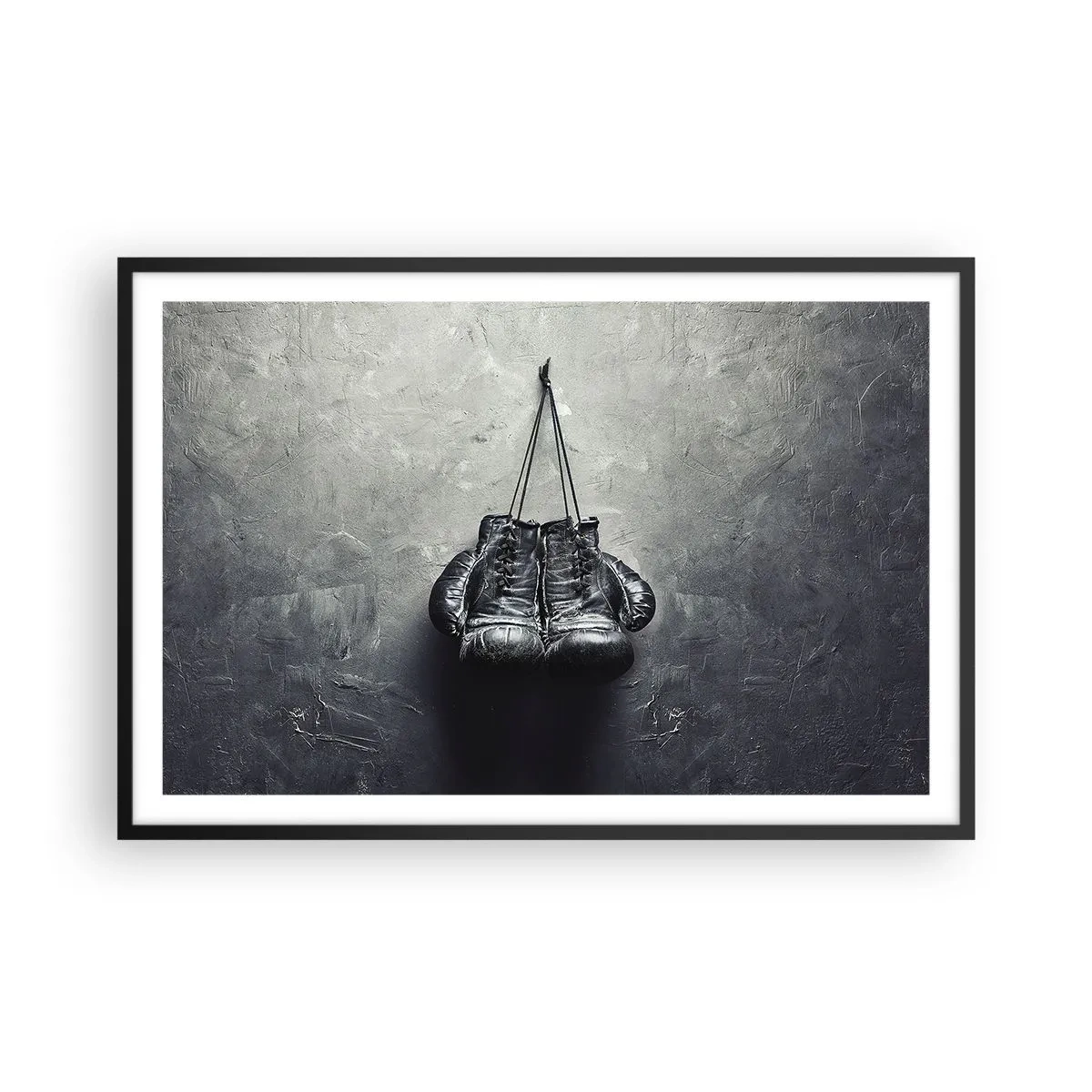 Poster in einem schwarzem Rahmen - Zeit des Kampfes und Zeit des Friedens - 91x61 cm