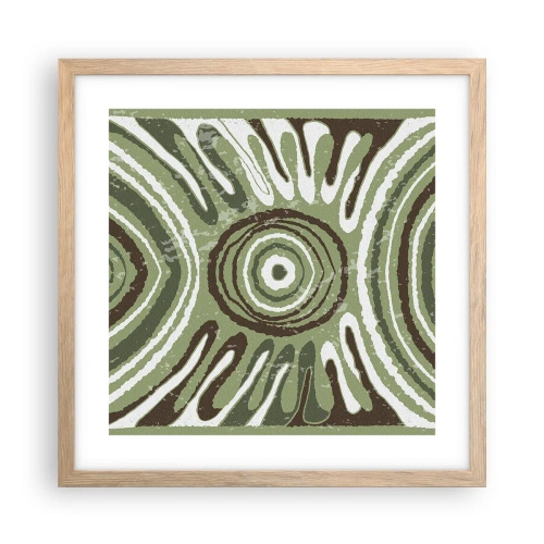 Poster in einem Rahmen aus heller Eiche - Explosion von Emotionen - 40x40 cm