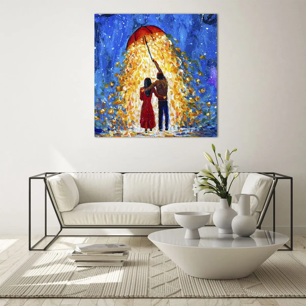 Glasbild - Bild auf glas - Zauber eines Regenabends? - 60x60 cm