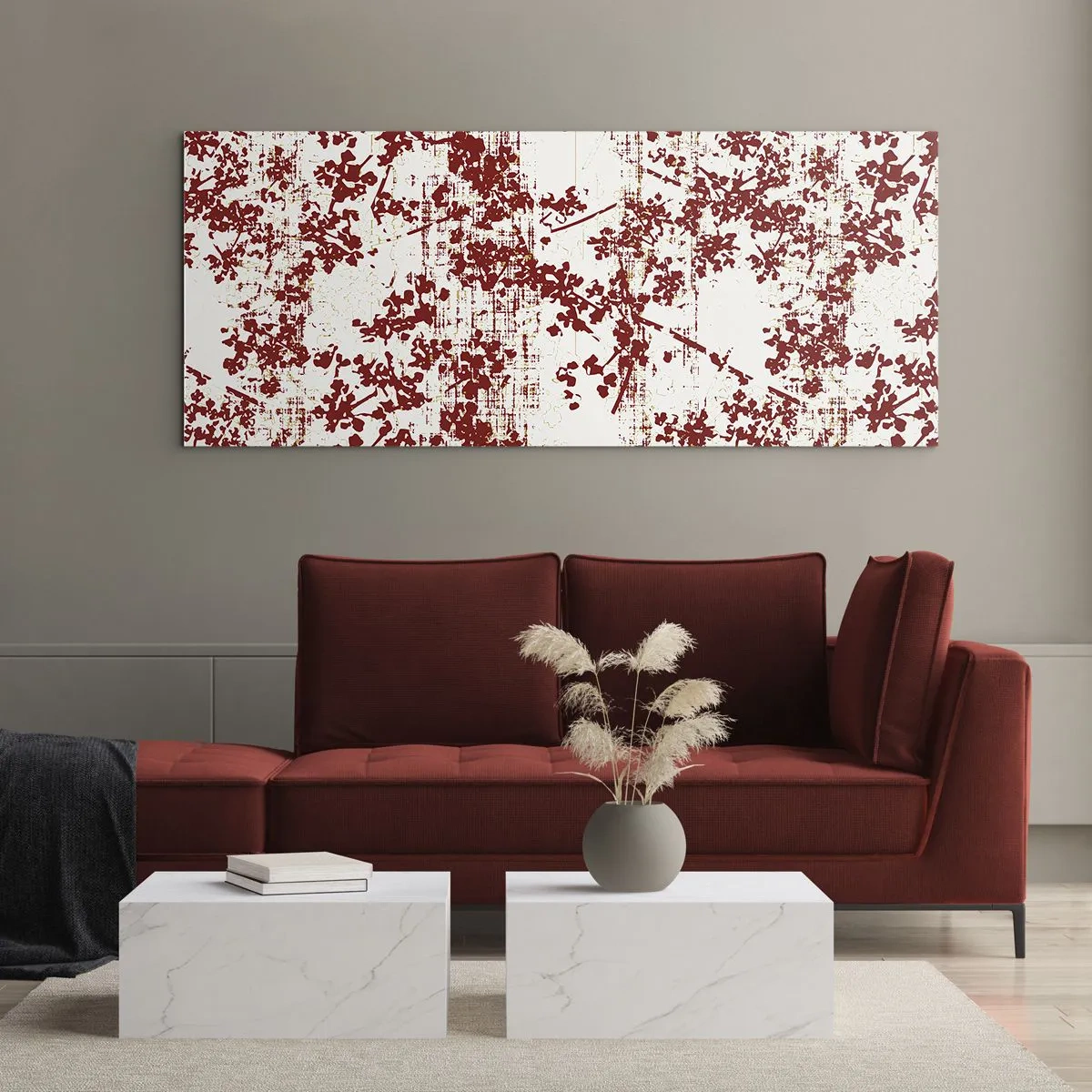 Glasbild - Bild auf glas - Wie alter Perkal - 100x40 cm