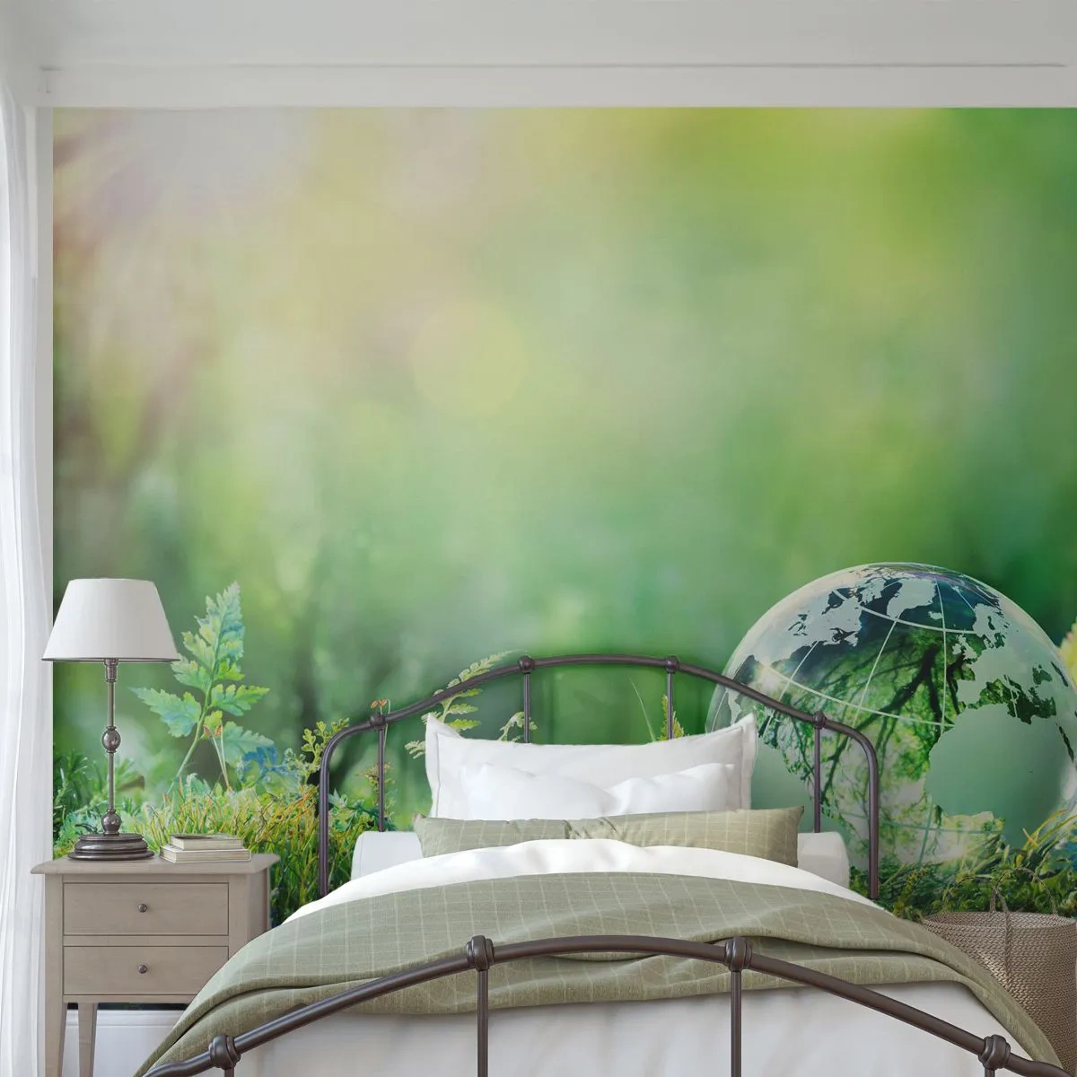Fototapete Standard Eco - Der grüne Planet - Abstraktion, Farn, Natur - 200x140 cm