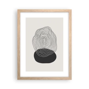 Poster in einem Rahmen aus heller Eiche - Dauer und Schwingung - 30x40 cm