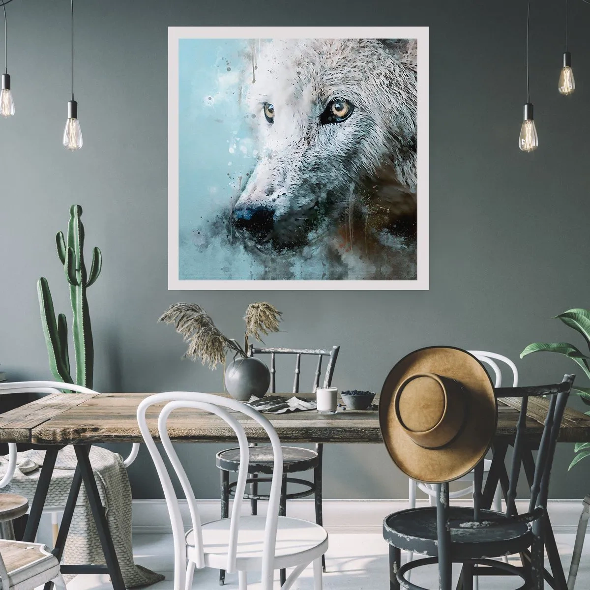 Poster - Lerne die Wolfsseele kennen - 40x40 cm