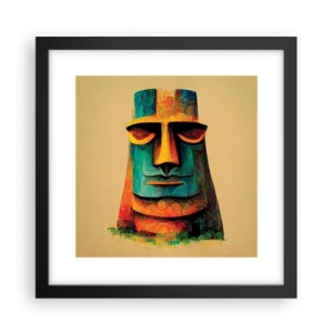 Poster in einem schwarzem Rahmen - Statuenhaft und sympathisch - 30x30 cm