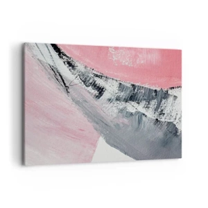 Bild auf Leinwand - Leinwandbild - Eine abstrakte Komposition in Rosa- und Grautönen. - 100x70cm - Passende Komposition - Moderne Wanddekoration für Wohnzimmer und Schlafzimmer ARTTOR