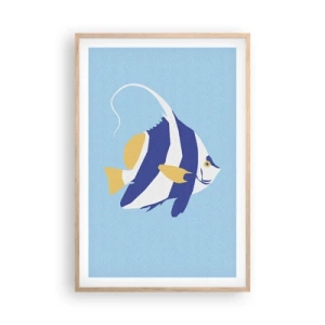 Poster in einem Rahmen aus heller Eiche - Vermisse tropische Gewässer - 61x91 cm