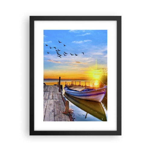 Poster in einem schwarzem Rahmen - Bis morgen - 30x40 cm