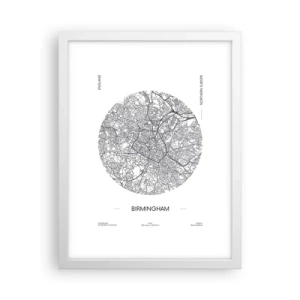 Poster in einem weißen Rahmen - Anatomie von Birmingham - 30x40 cm
