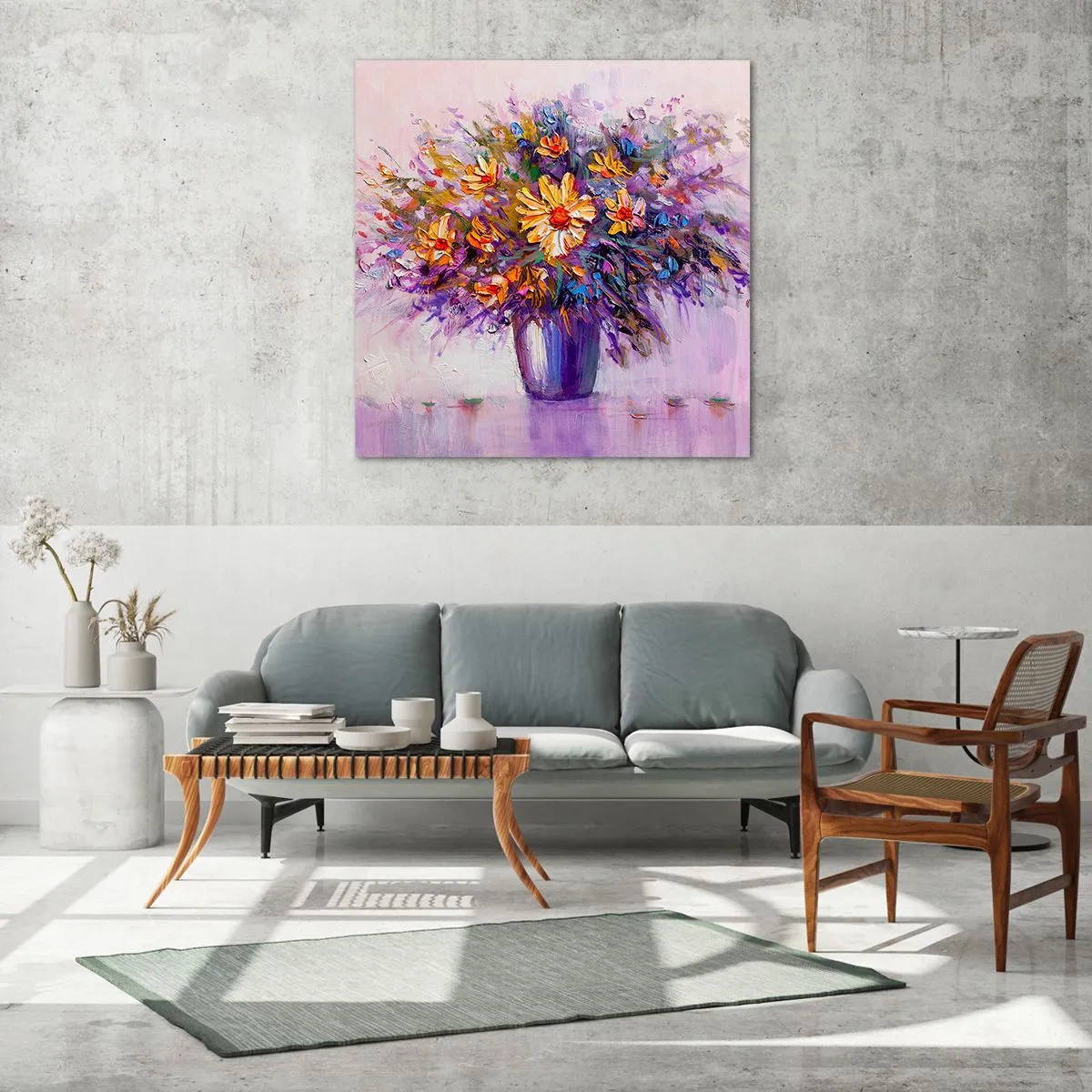 Glasbild - Bild auf glas - Es riecht süß, sieht süß aus - 70x70 cm