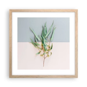 Poster in einem Rahmen aus heller Eiche - Pastellige Subtilität - 40x40 cm