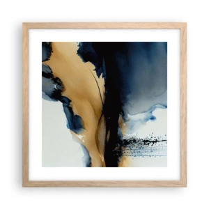 Poster in einem Rahmen aus heller Eiche - Hinter dem Vorhang - 40x40 cm
