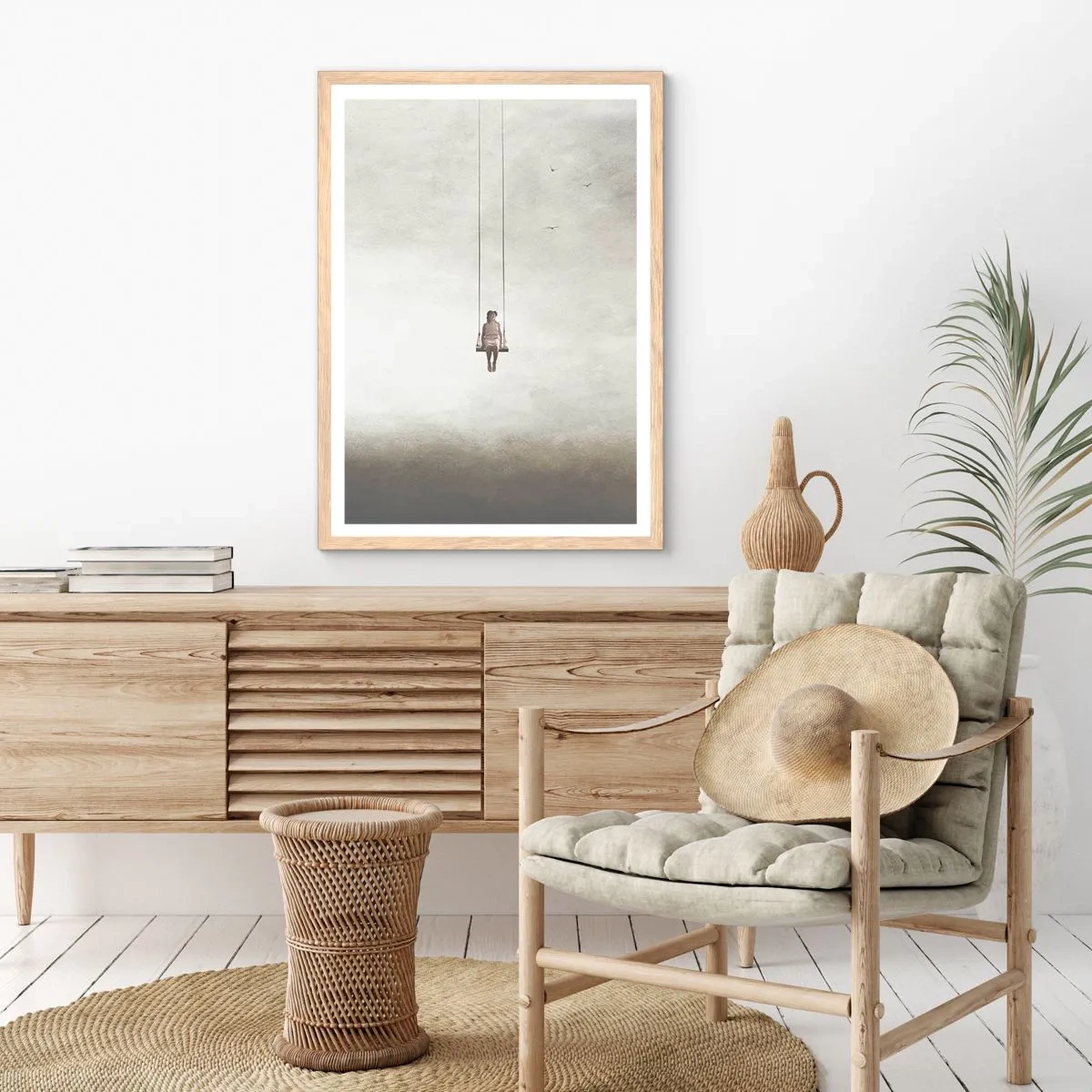 Poster in einem Rahmen aus heller Eiche - Ein Kind in uns - 61x91 cm