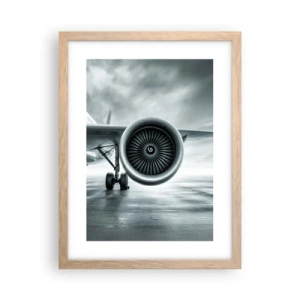 Poster in einem Rahmen aus heller Eiche - Die Macht ist da! - 30x40 cm