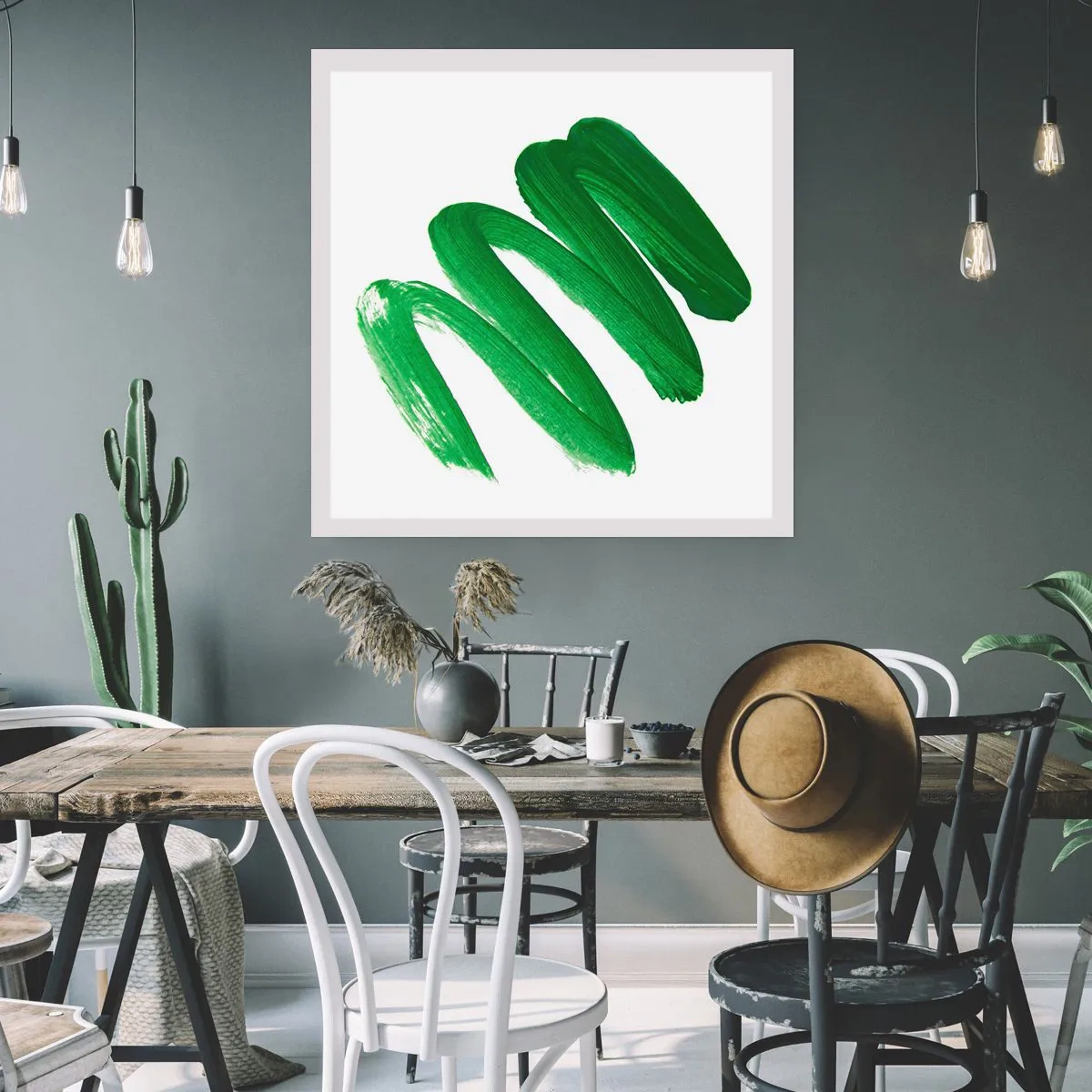 Poster - Grüner Witz - 40x40 cm