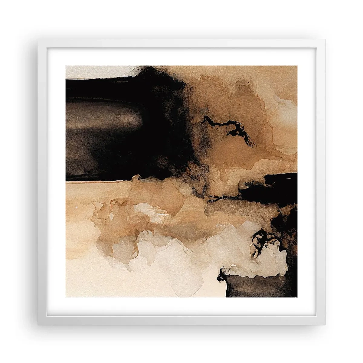 Poster in einem weißen Rahmen - Faszinierende Abstraktion - 50x50 cm