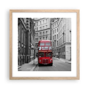 Poster in einem Rahmen aus heller Eiche - Der Alltag muss nicht grau sein - 40x40 cm