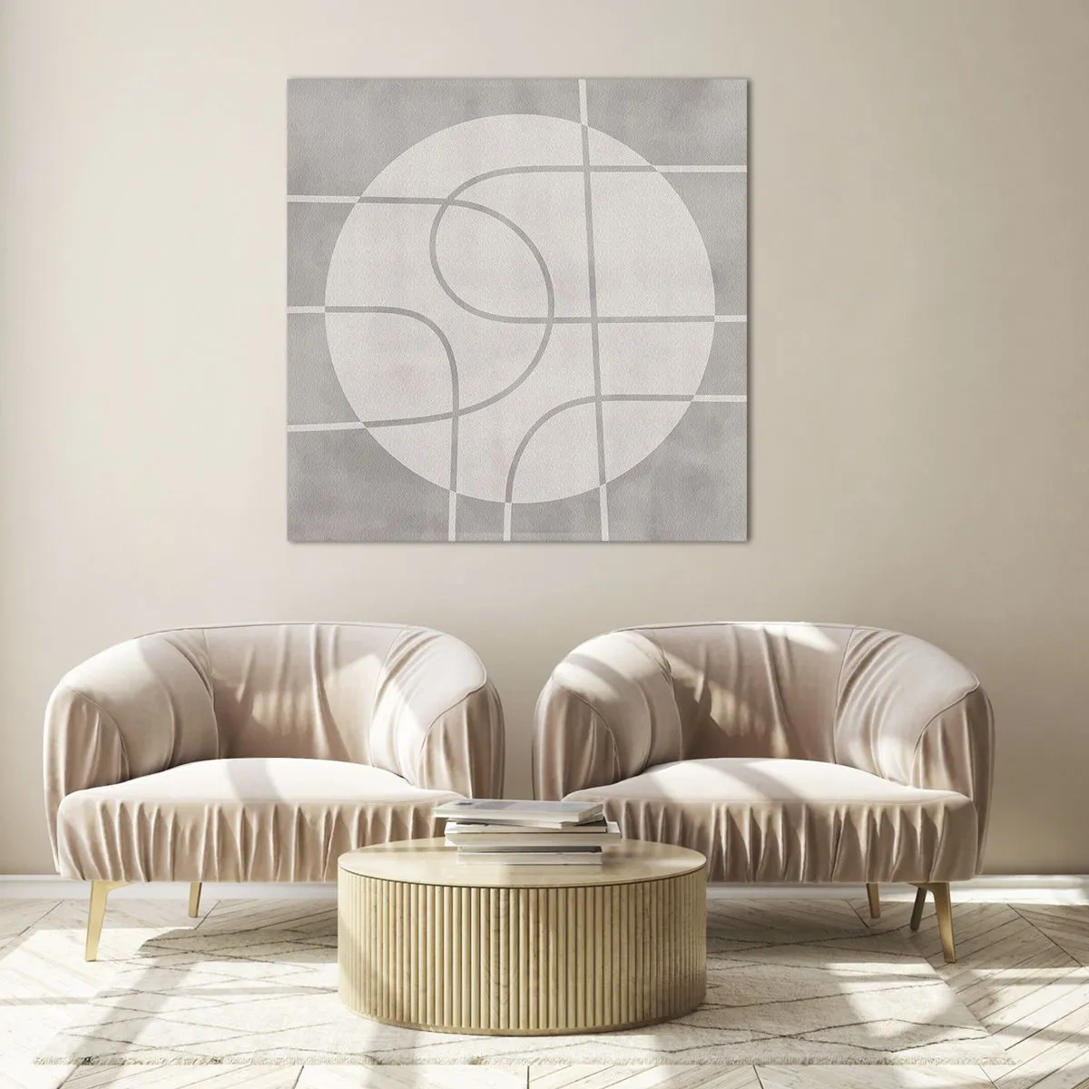 Glasbild - Bild auf glas - Kreisförmig und geradeaus - 70x70 cm