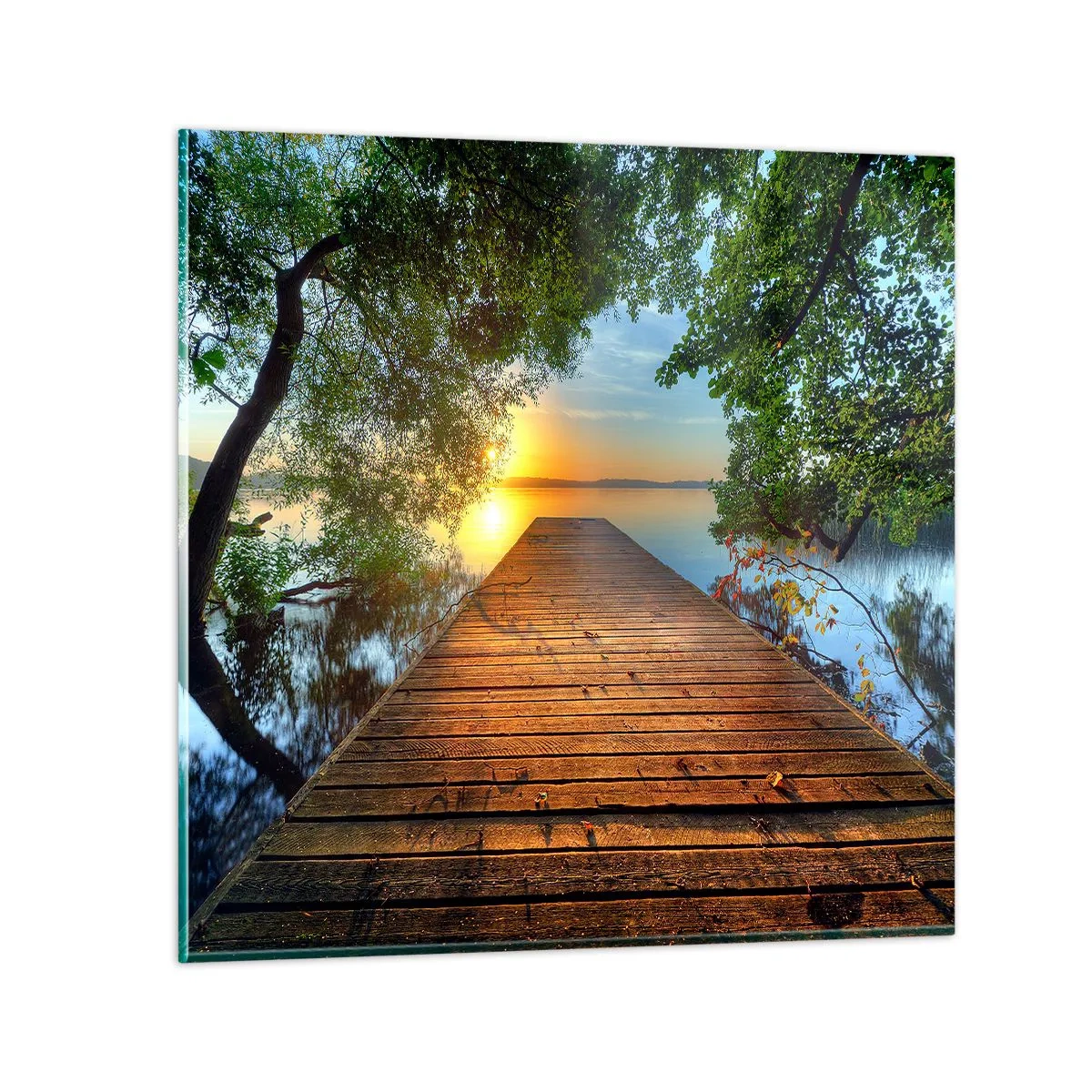 Glasbild - Bild auf glas - Nimm dir Zeit, setz dich hin - 30x30 cm