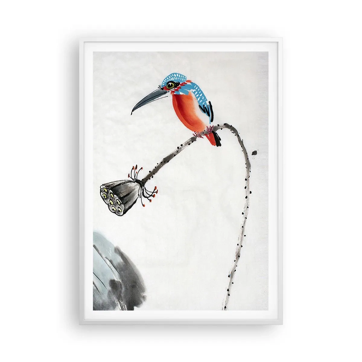 Poster in einem weißen Rahmen - Das Leben der Wiese - 70x100 cm