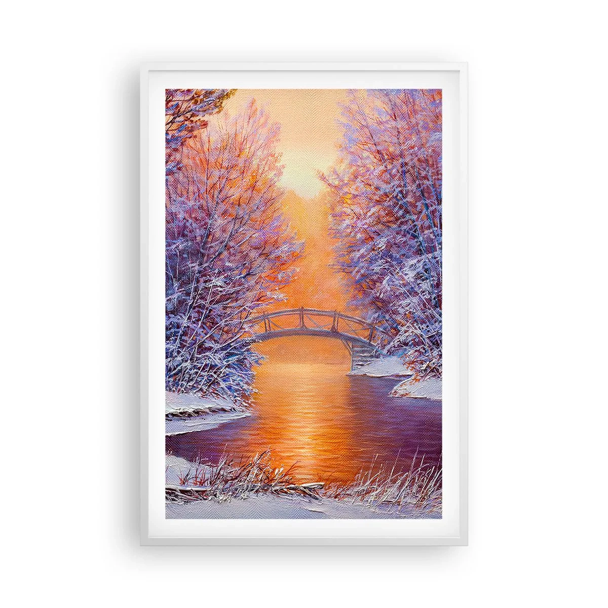 Poster in einem weißen Rahmen - Treffen wir uns hier - 61x91 cm