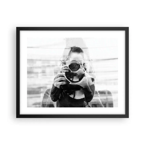 Poster in einem schwarzem Rahmen - Schöpfer und Material - 50x40 cm