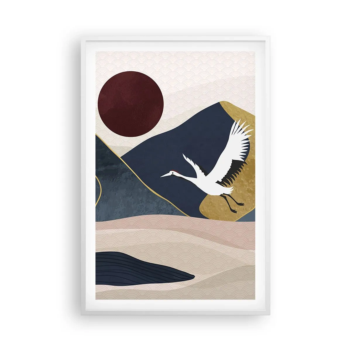 Poster in einem weißen Rahmen - Es ist wieder ein Tag VERFLOGEN - 61x91 cm