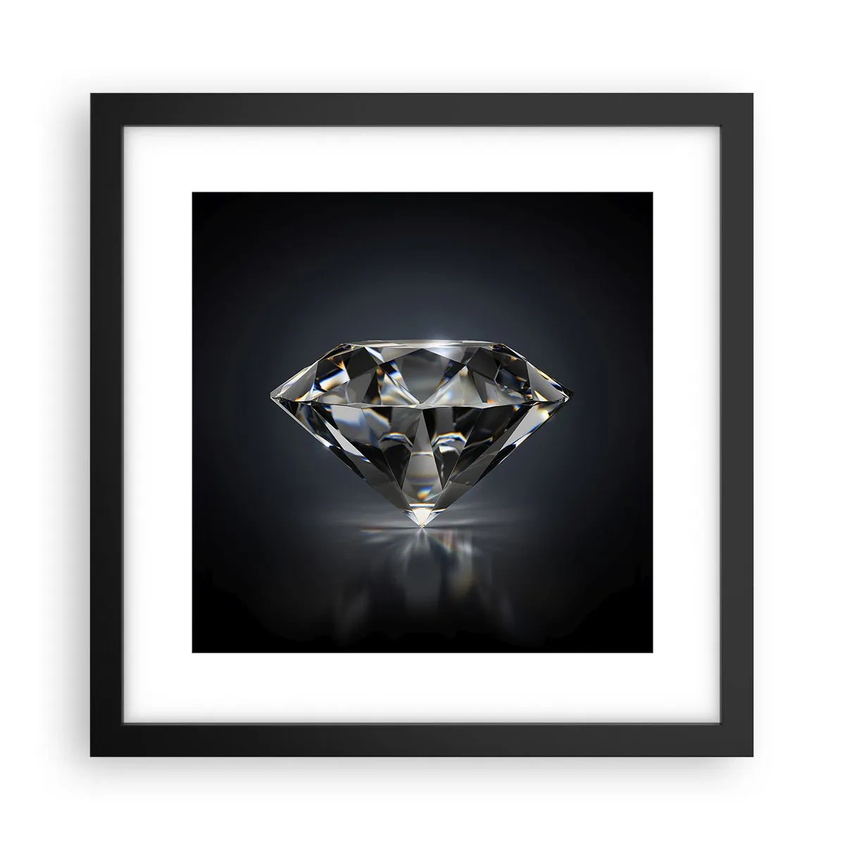 Poster in einem schwarzem Rahmen - Beste Freundin - 30x30 cm